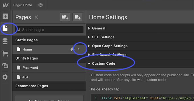 Custom code for the fullscreen slider in webflow editor