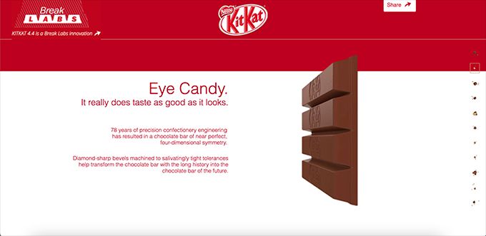 KitKat one-page website