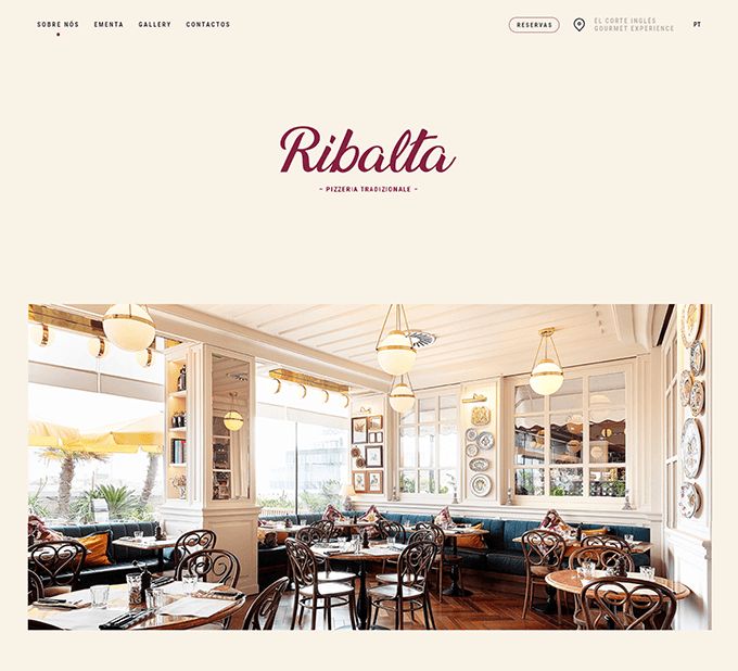 Ribalta one page website