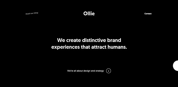 Ollie one page website