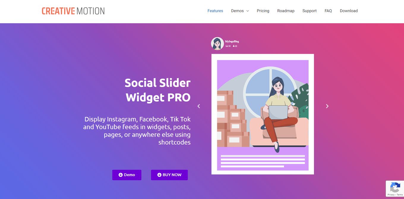 Social slider widget pro - Example of a Beautiful WordPress Slider Plugin