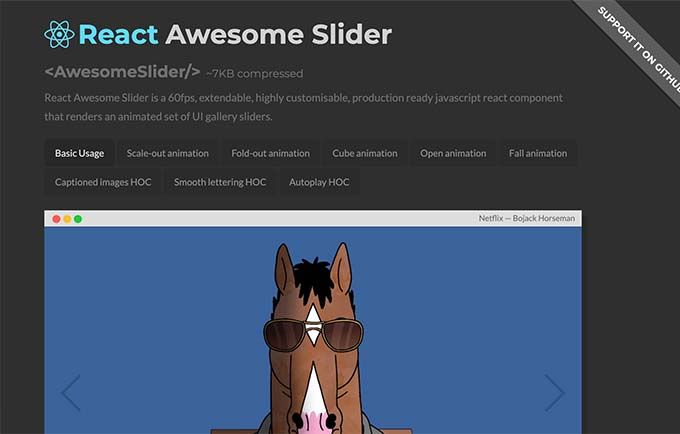 React AwesomeSlider Carousel