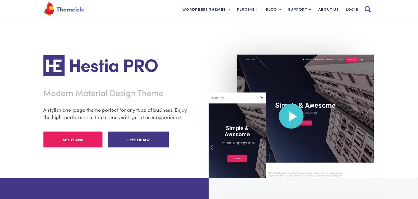 Hestia Minimalist Theme for WordPress