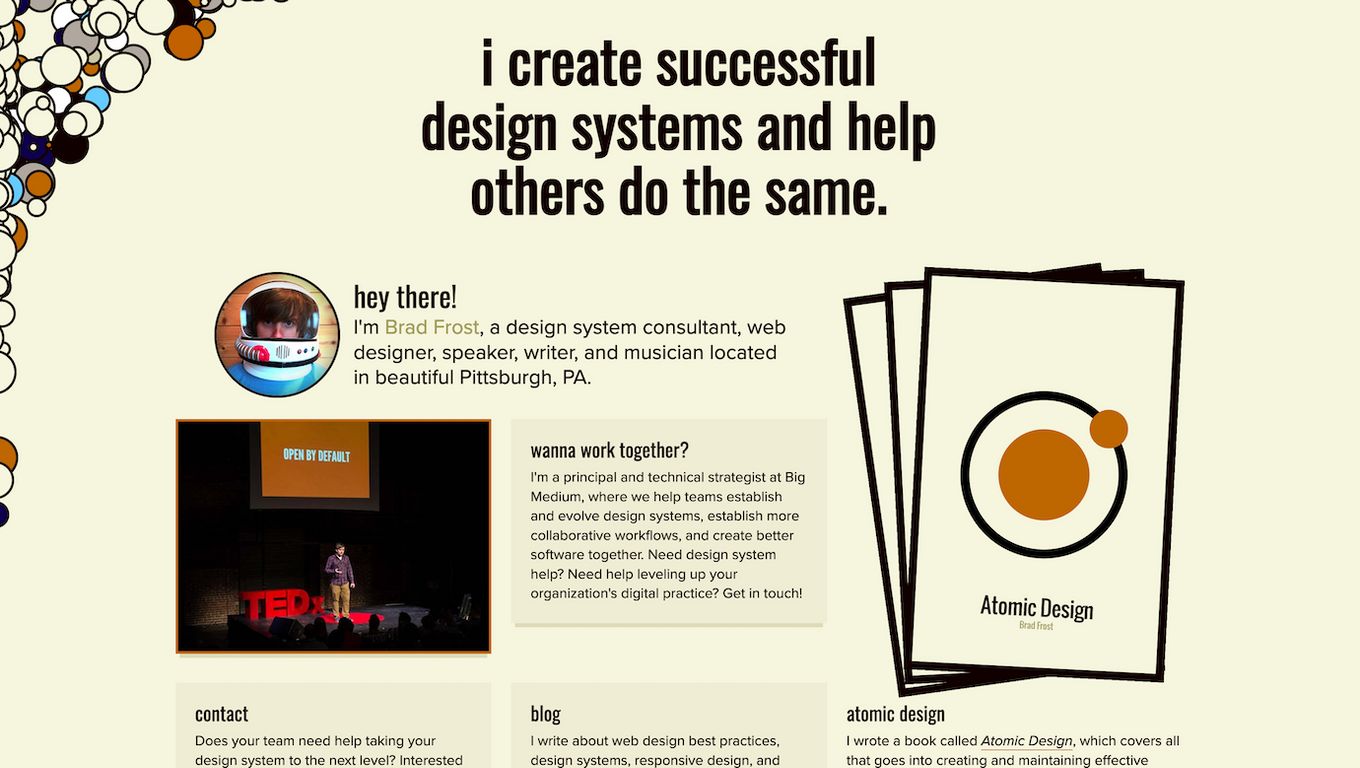 Brad Frost - Web Developer Portfolio Example