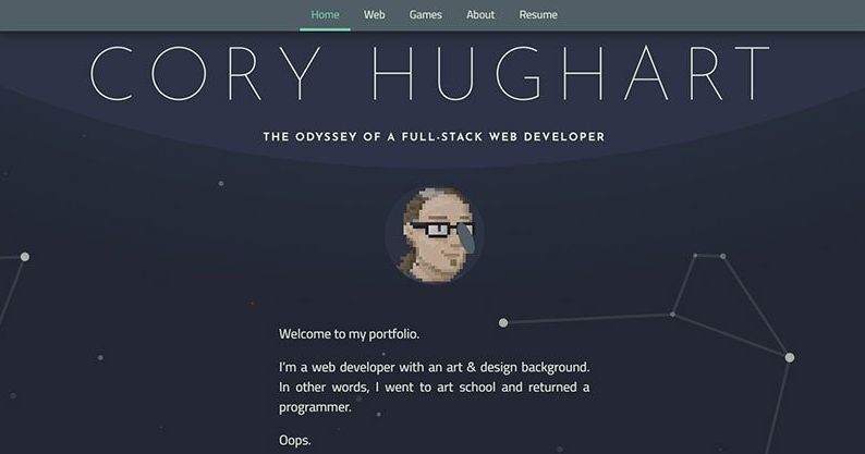 Cory Hughart Web Portfolio Example