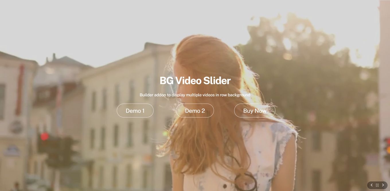BG Video Slider sample