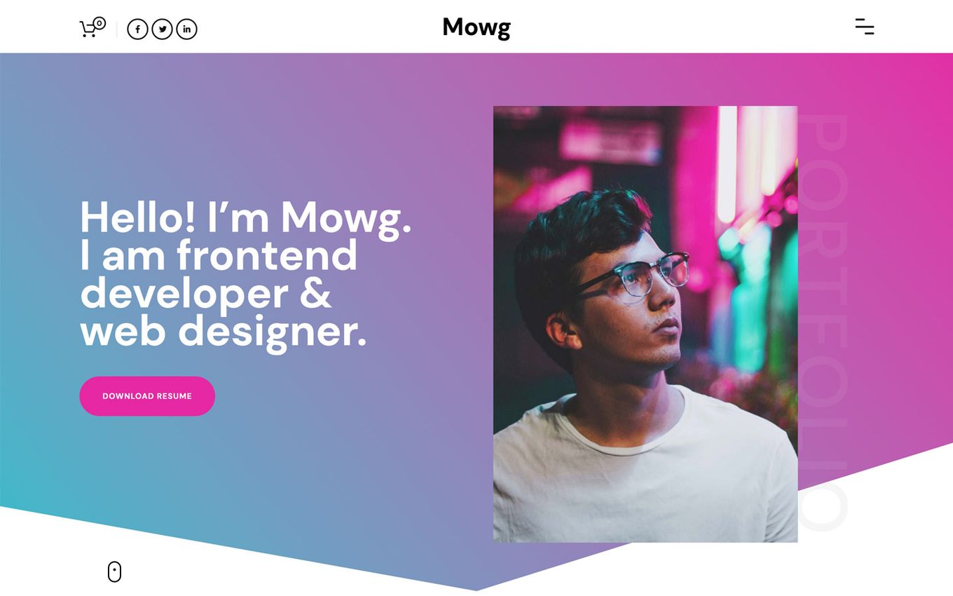 Mowg Web Developer Webflow template