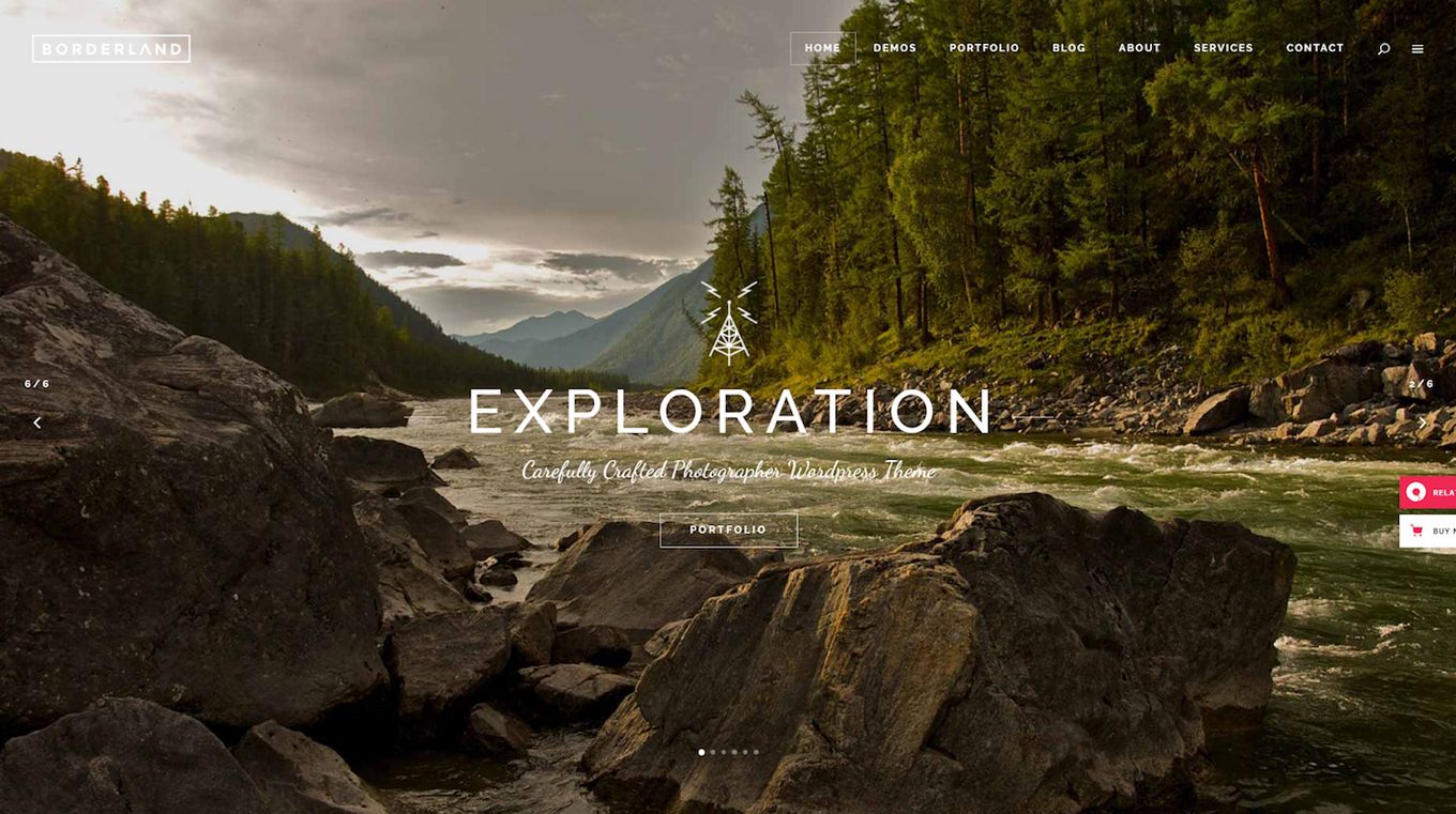 Borderland Parallax Theme WordPress