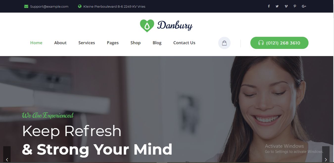 Danbury Personal Website Template