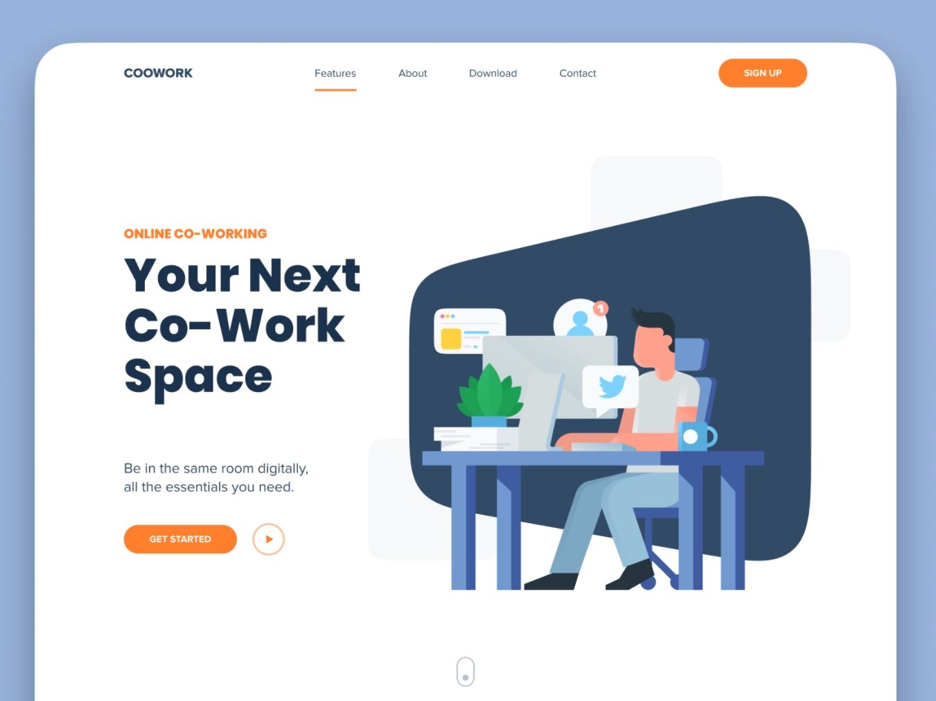 CooWorK Web Flat Design Page