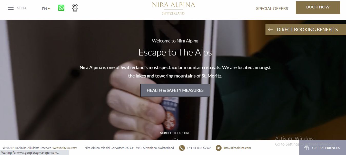 Nira Alpina Website Design