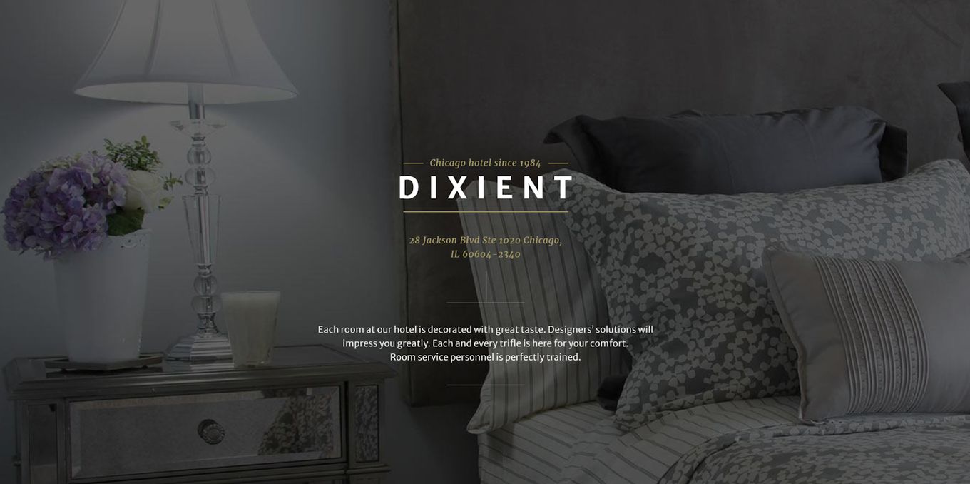 Dixient Hotel Sinlge Page Design