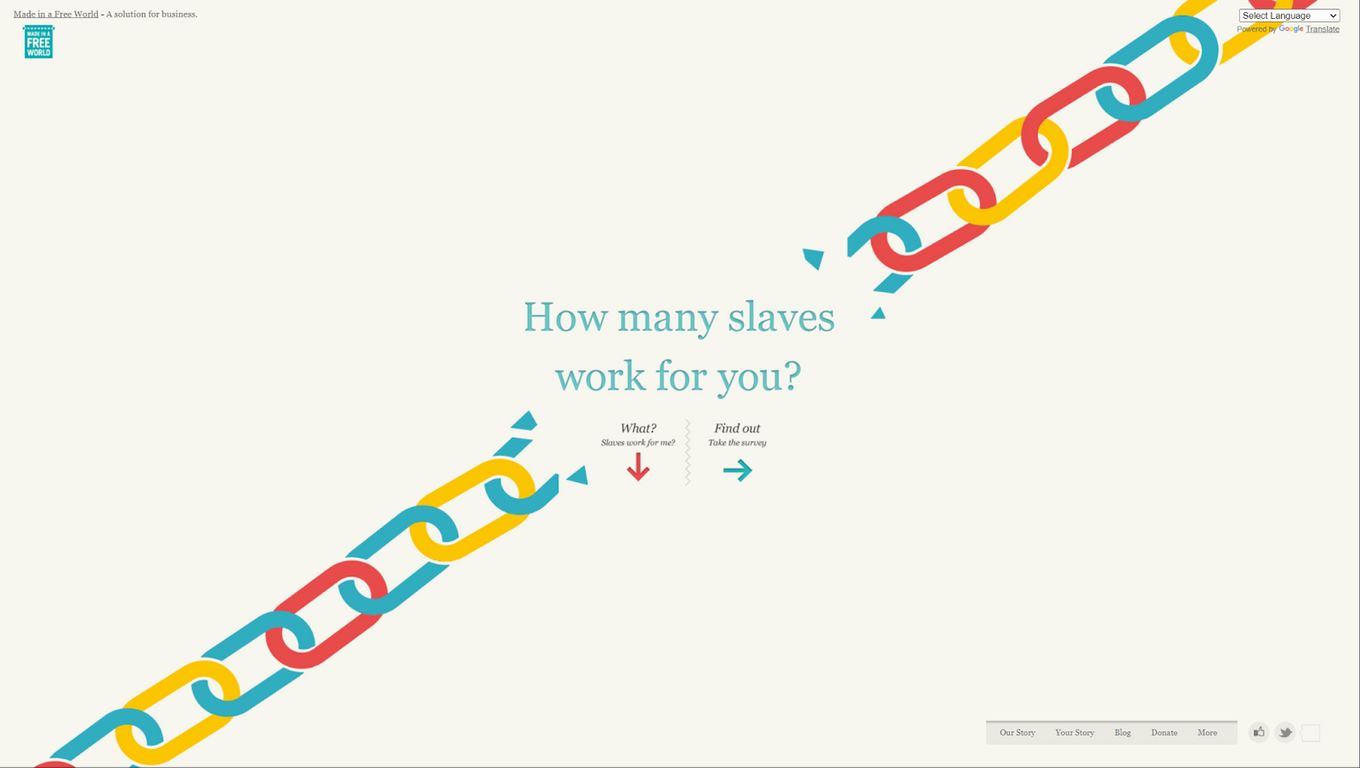 Slavery Footprint Storytelling Design