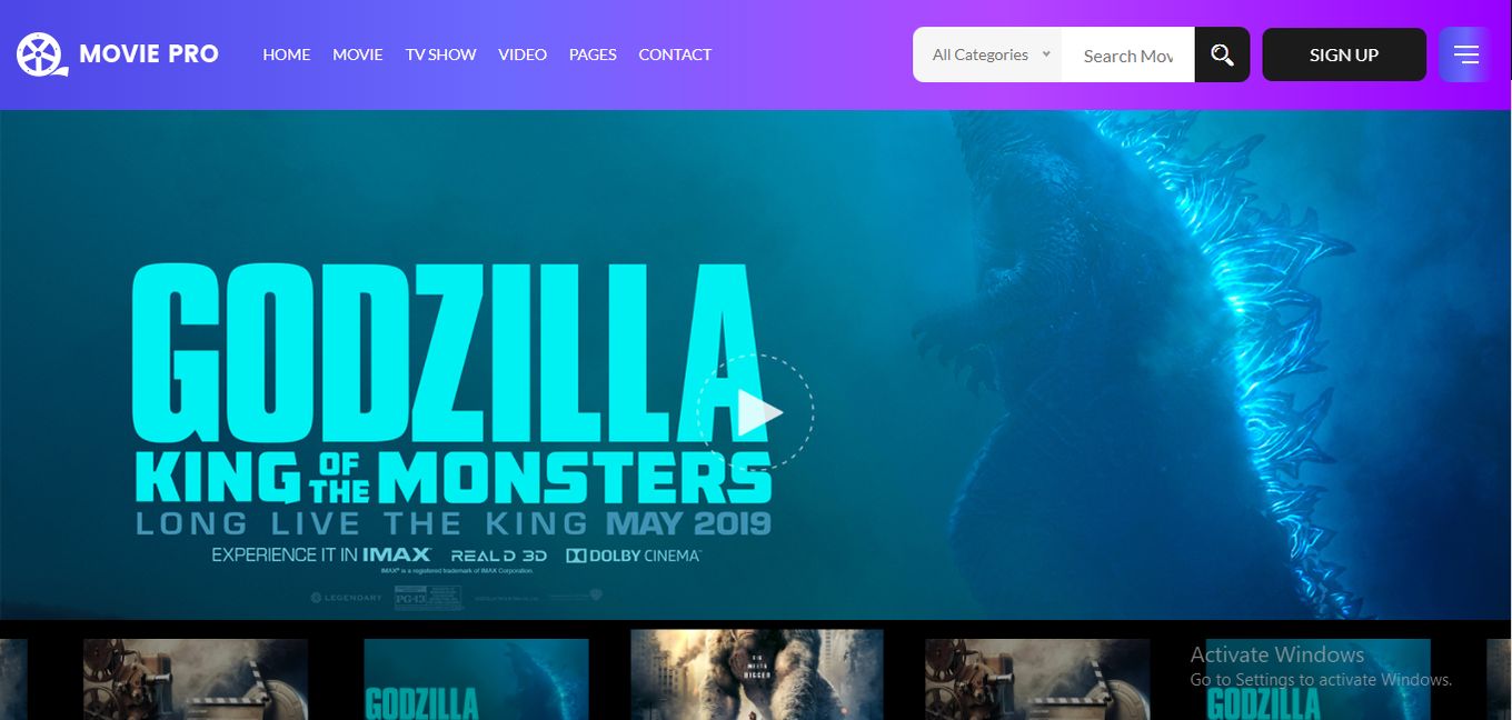 Movie Pro Website Template