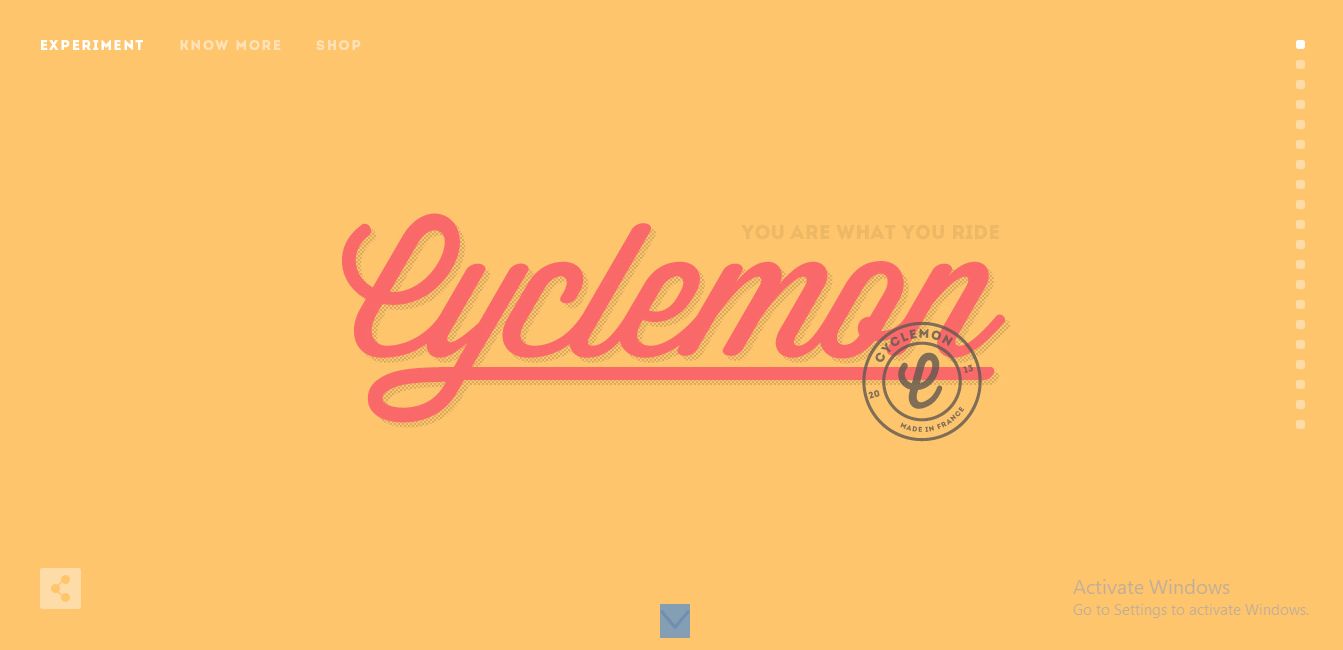 Cyclemon - Aesthetic Website Example