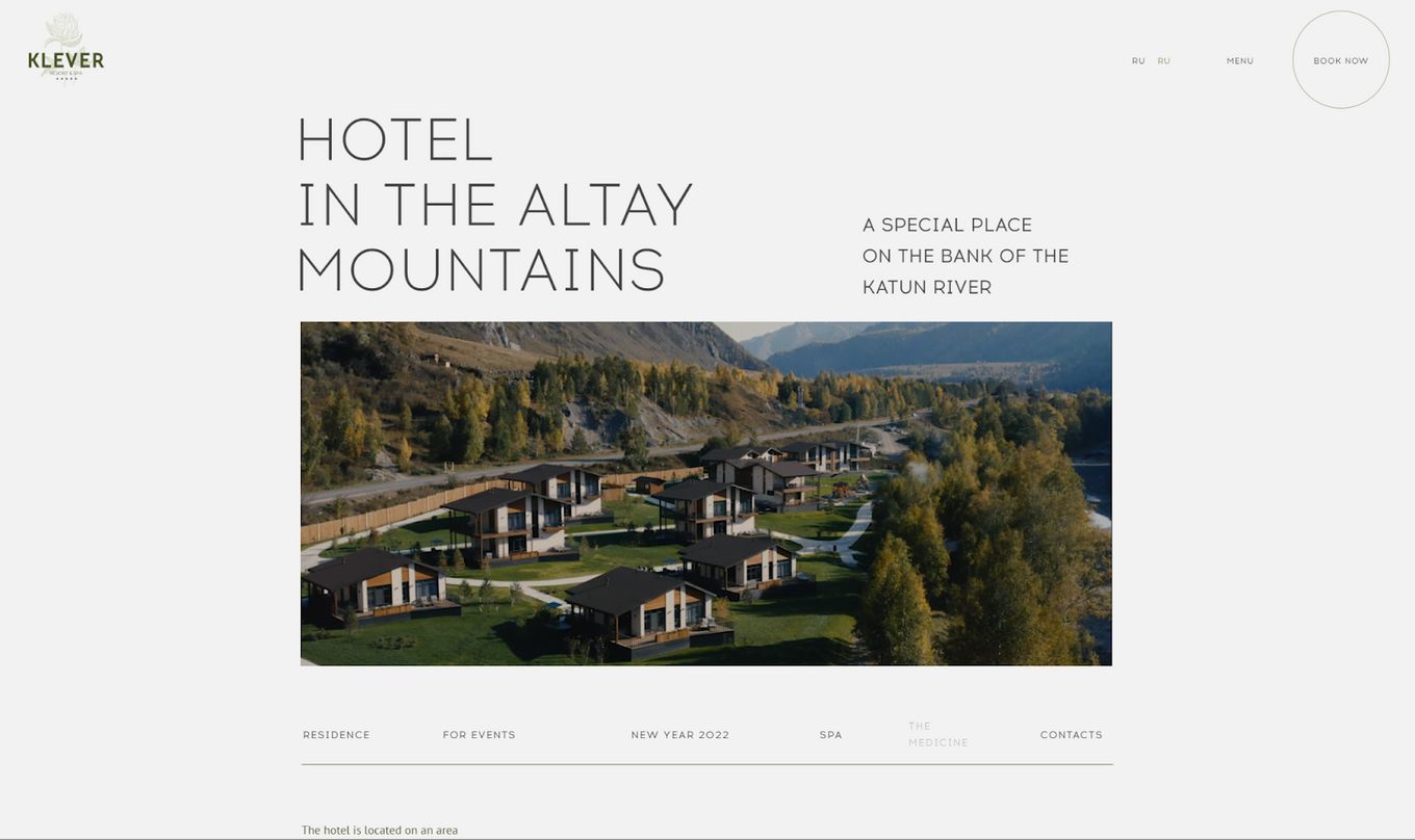 Klever Resort - Example of a great hotel page