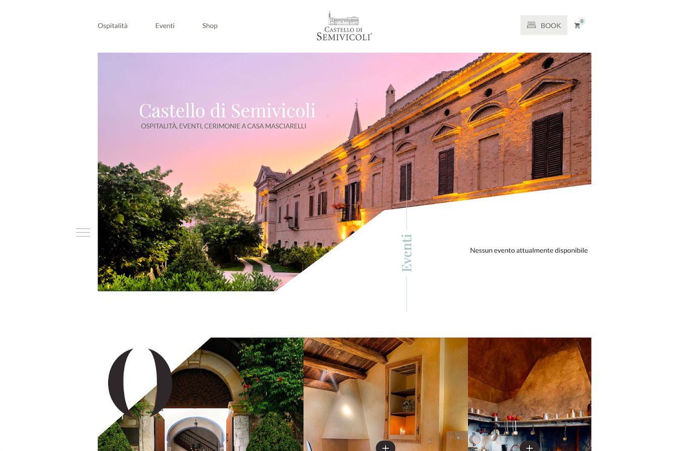 Castello di Semivicoli - One of the Most Beautiful Hotel Website Designs
