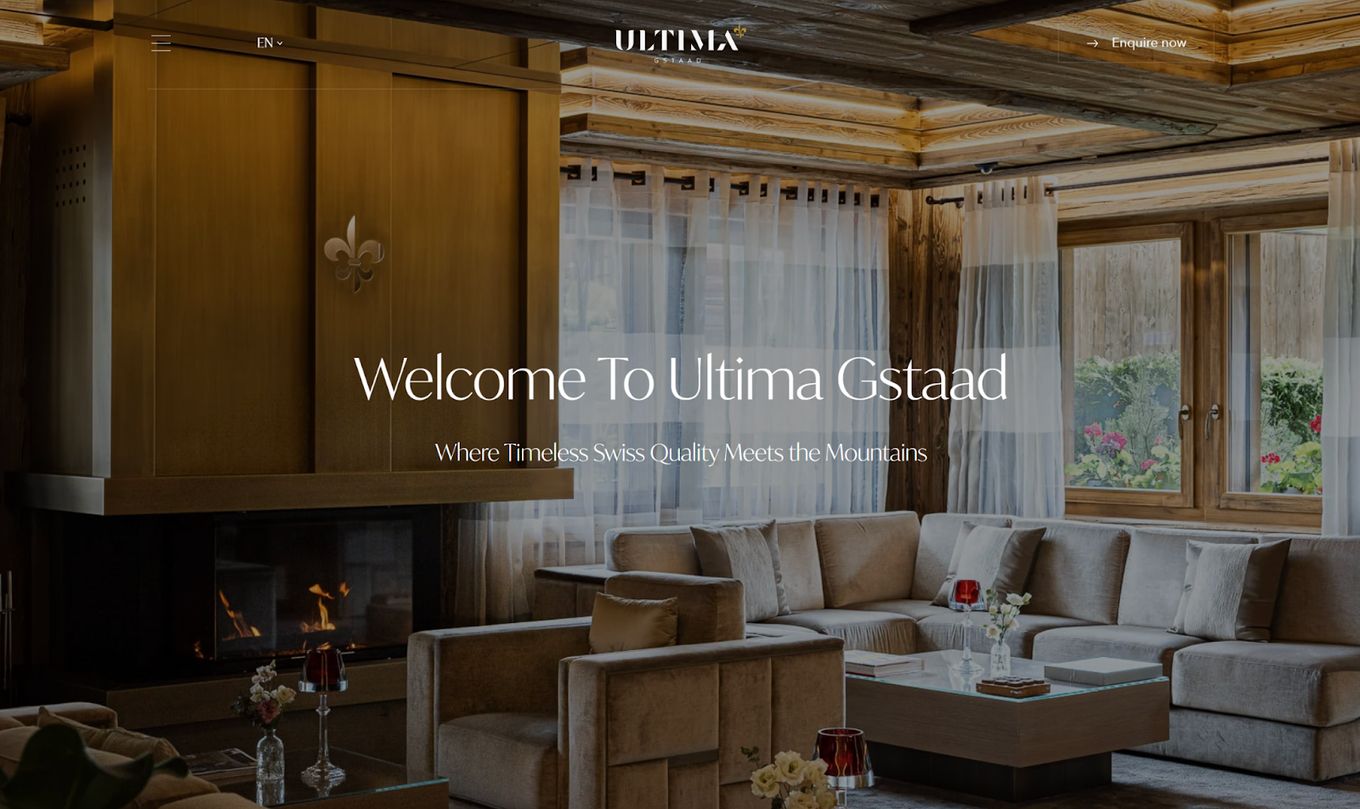 Ultima Gstadd - One of the Best Hotel Website Designs