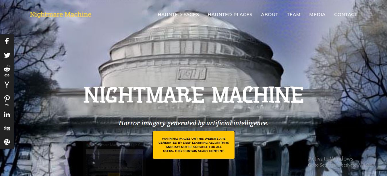 Nightmare Machine - Most Scary Website