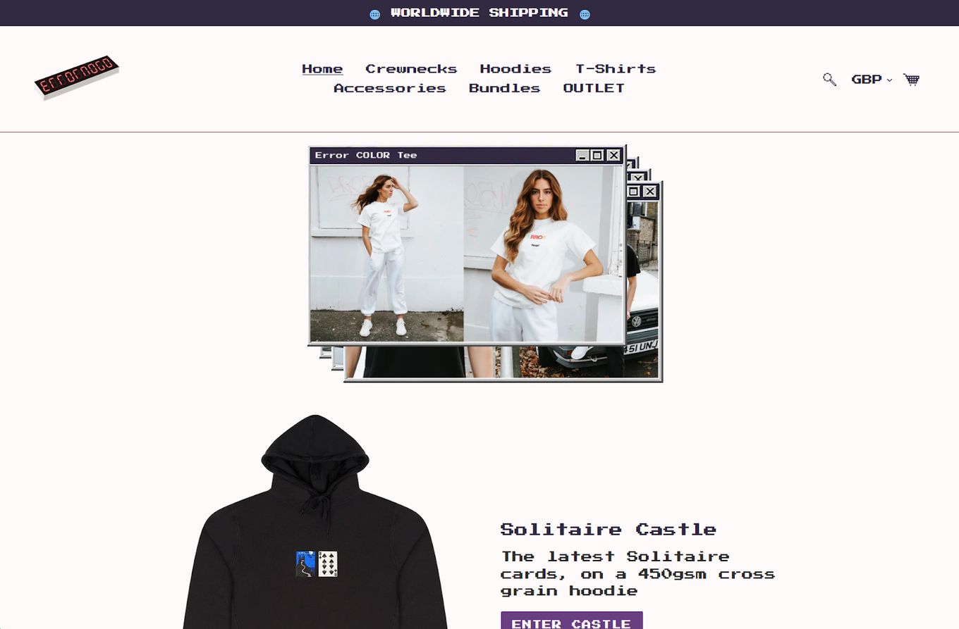 ErrorNogo Fashion Website Example