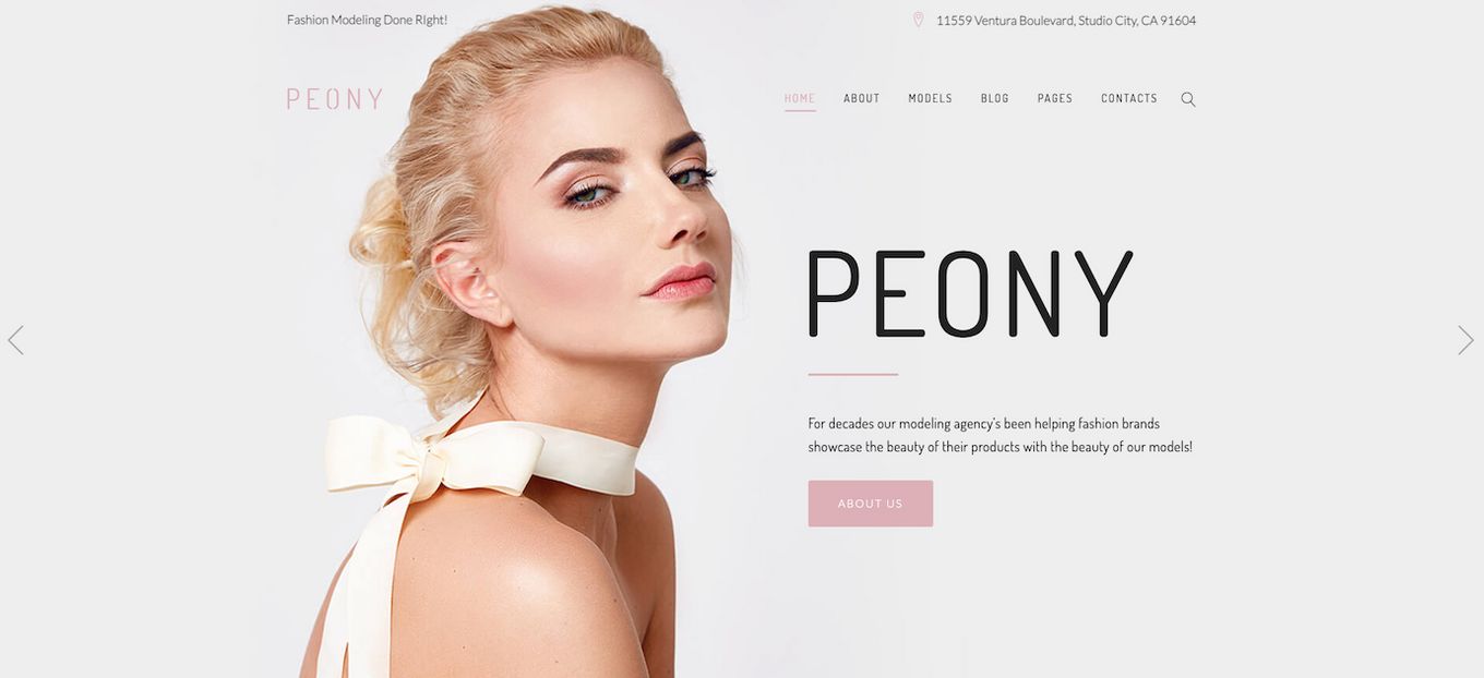 Peony - Amazing Fashion Modelling Theme for WordPress