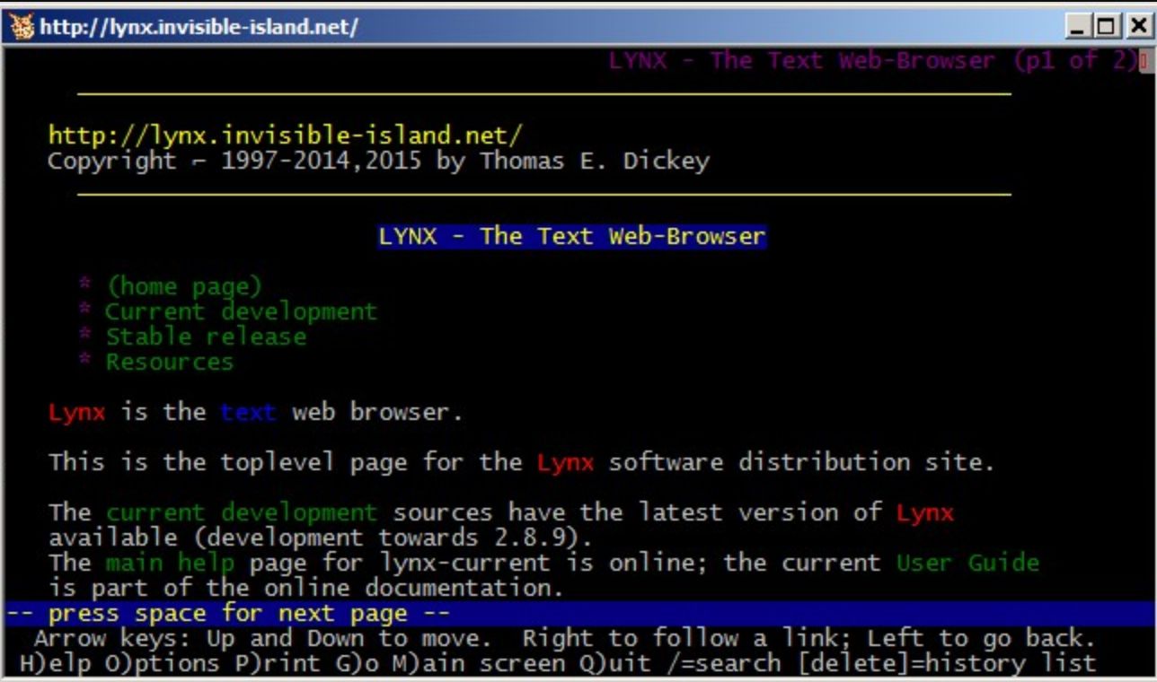 Lynx - Terminal Web Browser For Linux