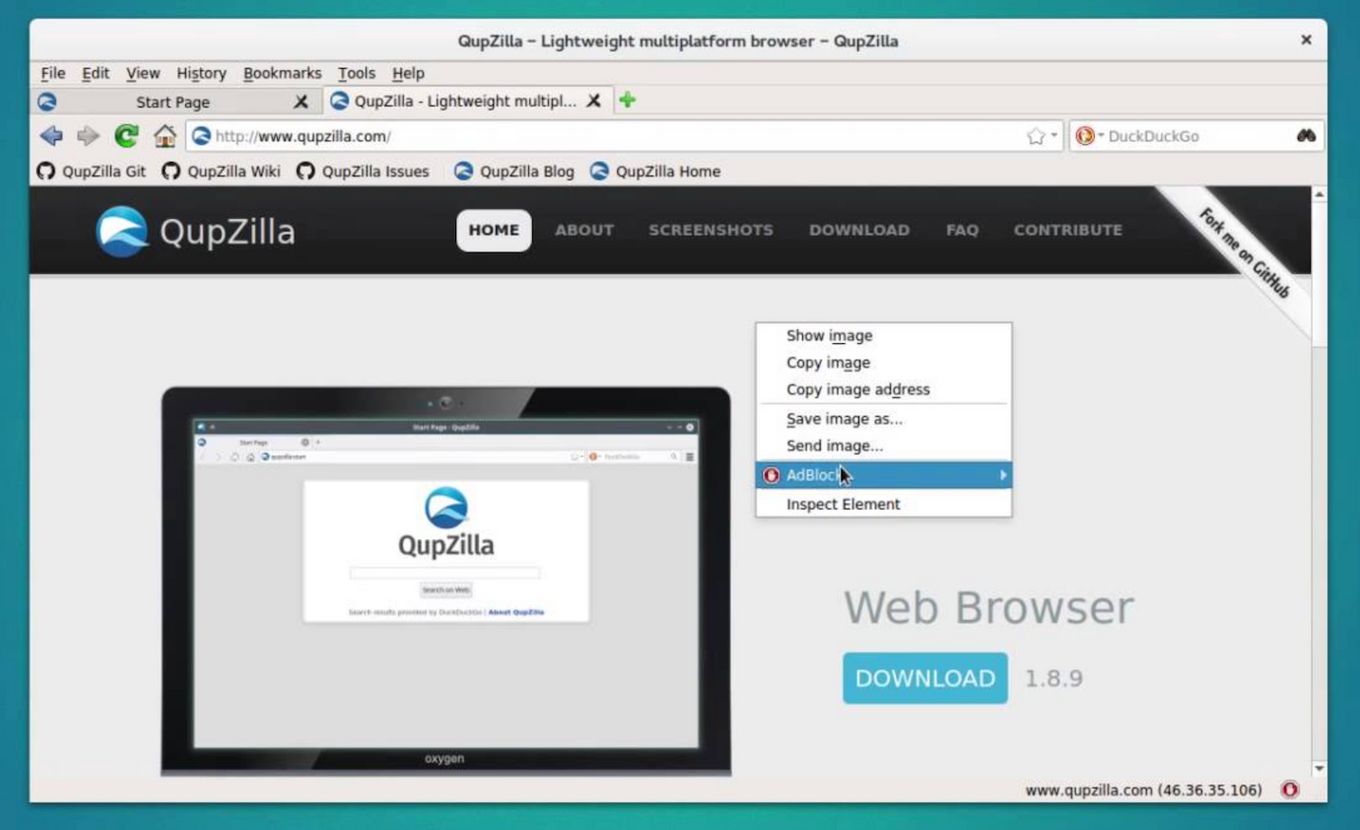 Qupzilla - A great Lightweight Browser