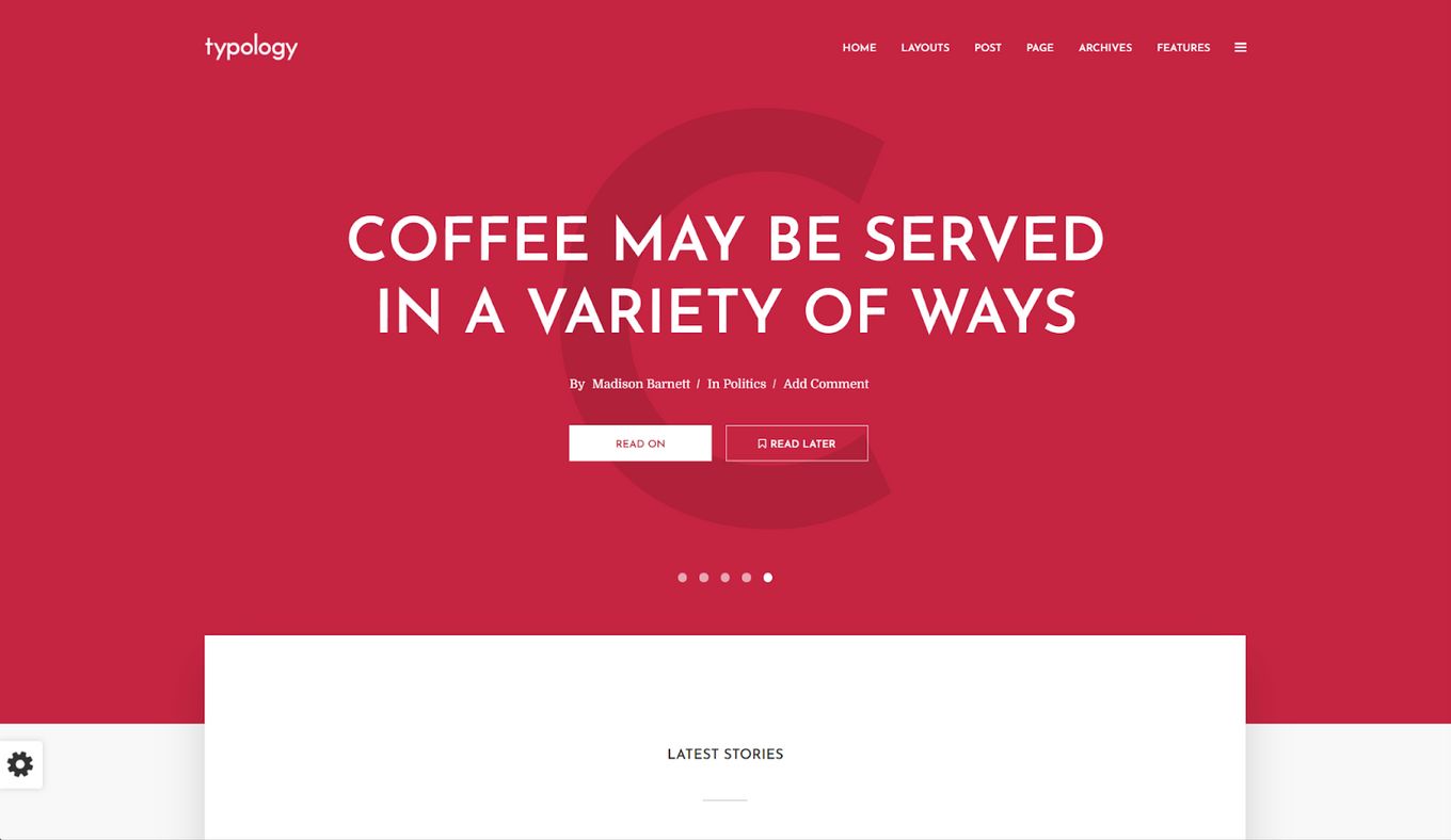 Typology - One of the best minimal WordPress themes