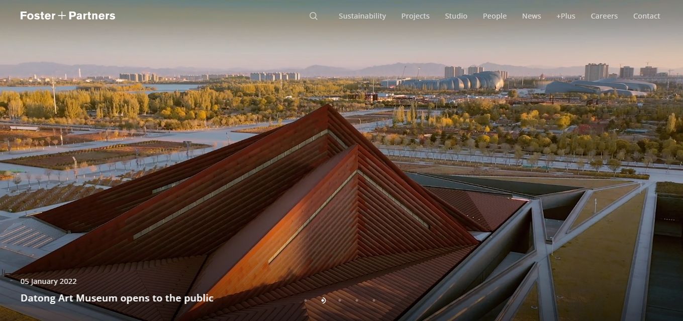 Foster+Partners - A Beautiful Architecture Portfolio Website Example