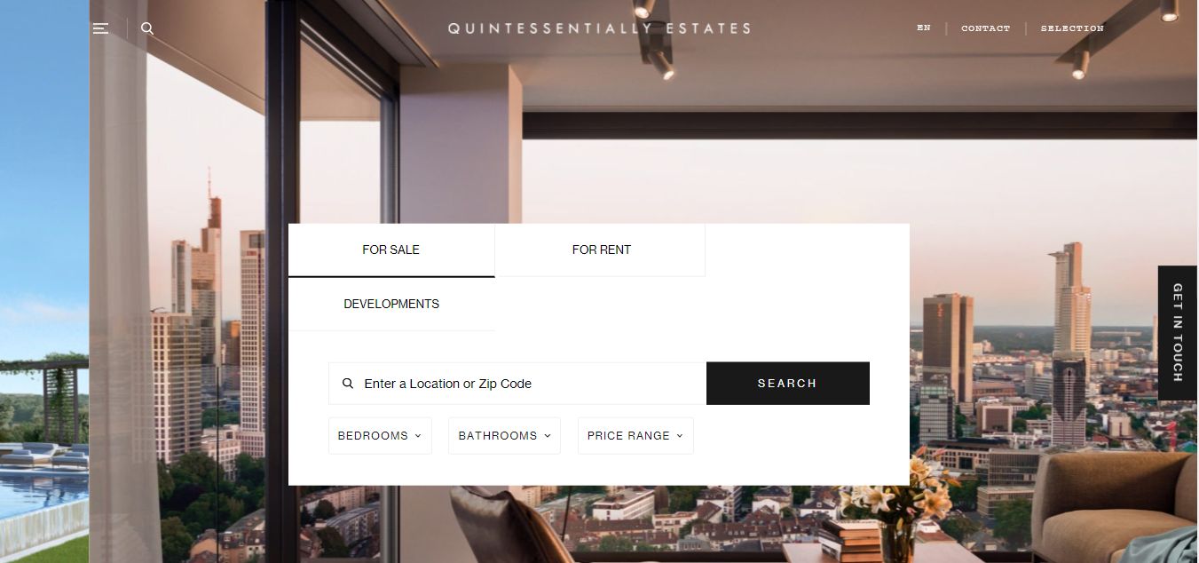 Quintessentially Estates - Architecture Website Portfolio