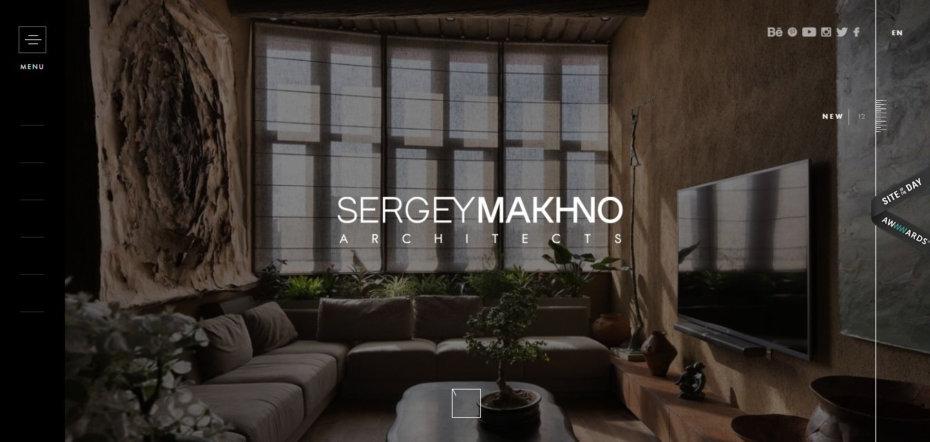 Sergey Makhno - Great Architecture Portfolio Website Example