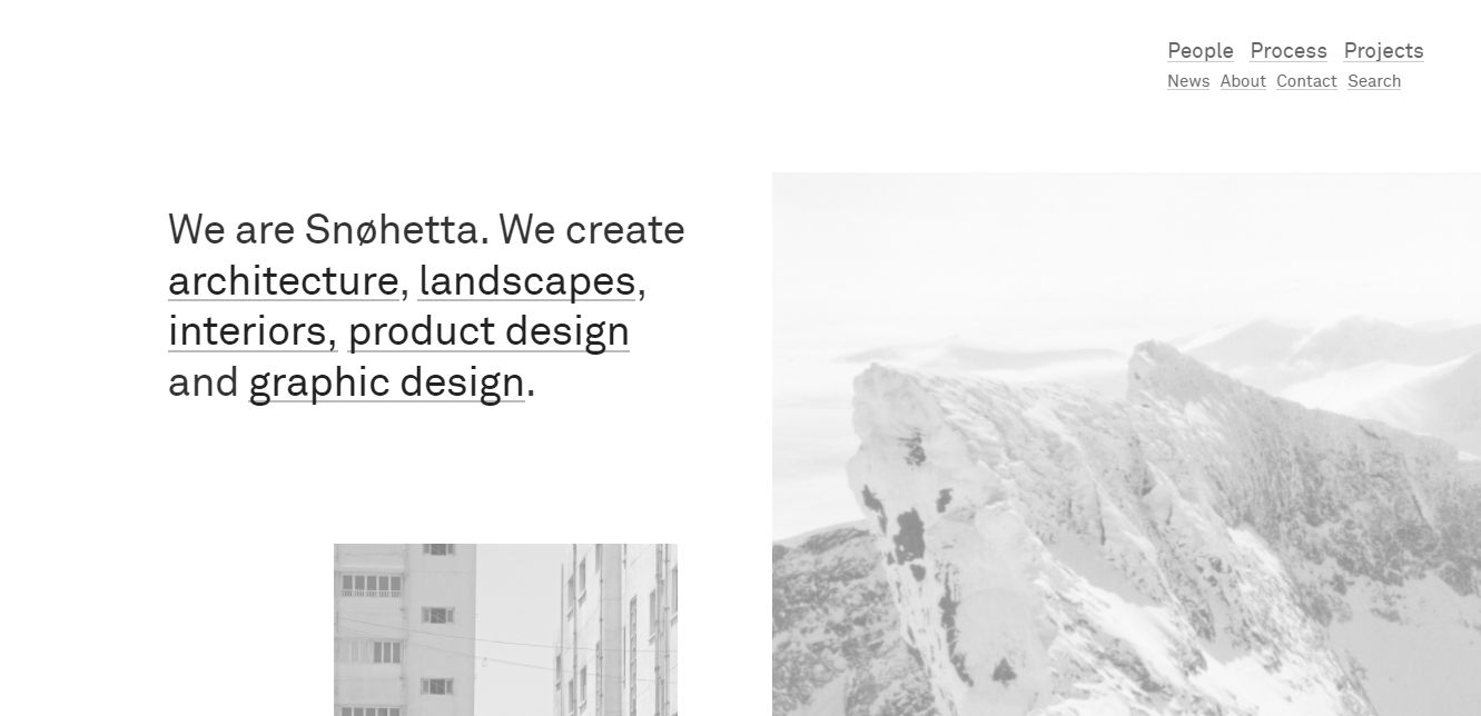 Snohetta - Architecture Portfolio Website