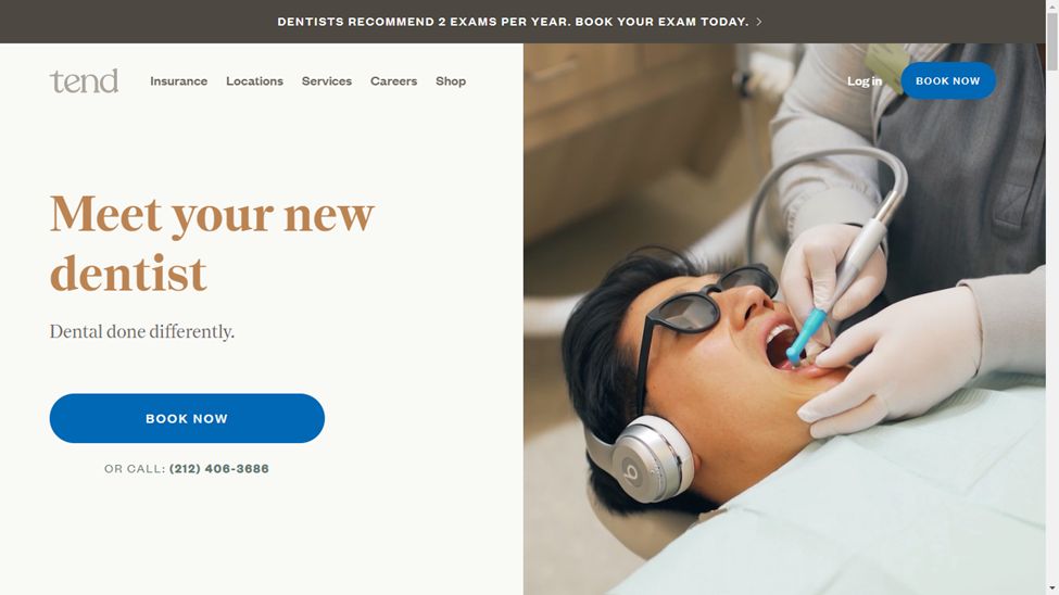 Tend - One Of The Best Dental Websites
