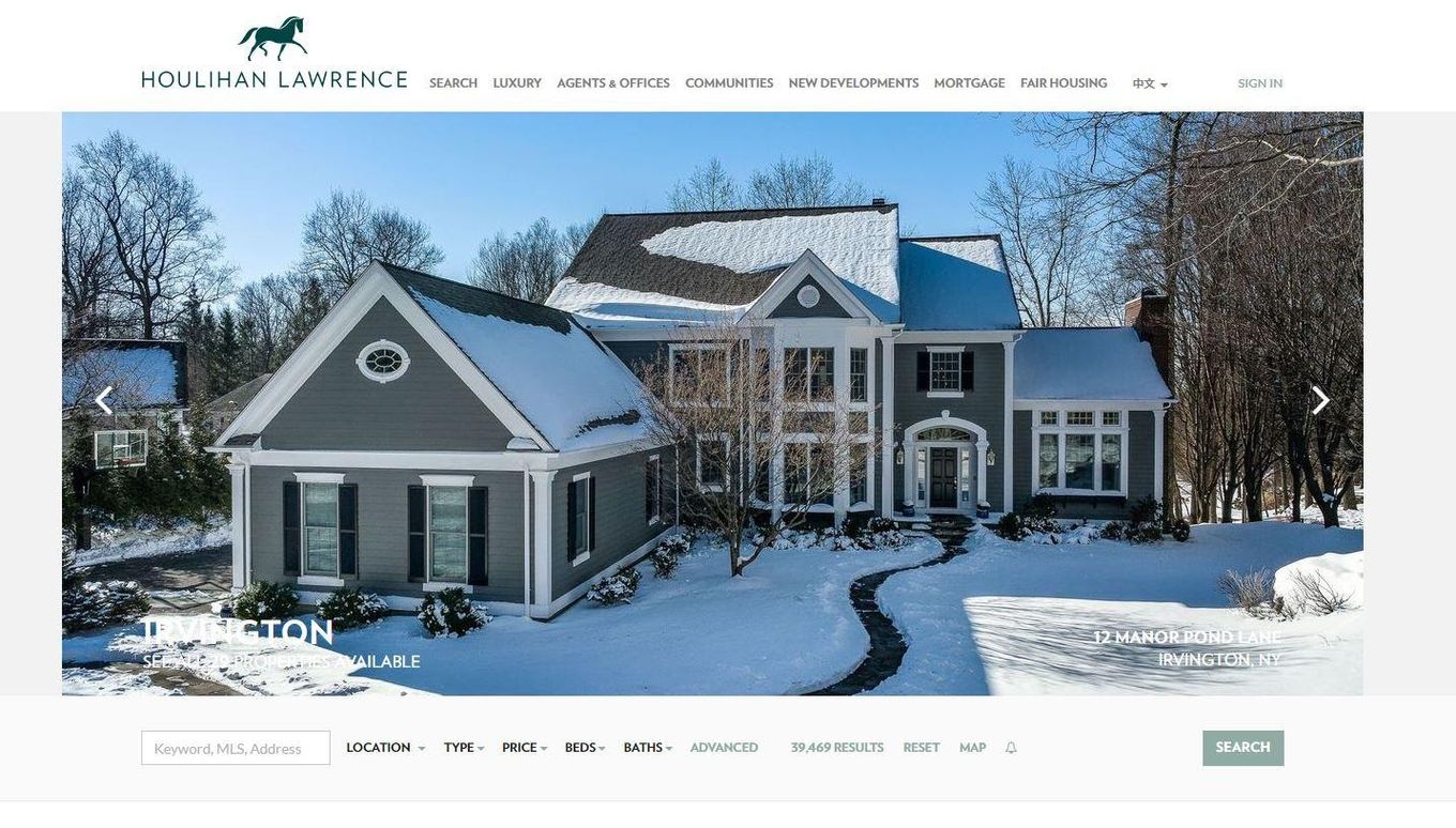 Houlihan Lawrence - Real Estate Website Design