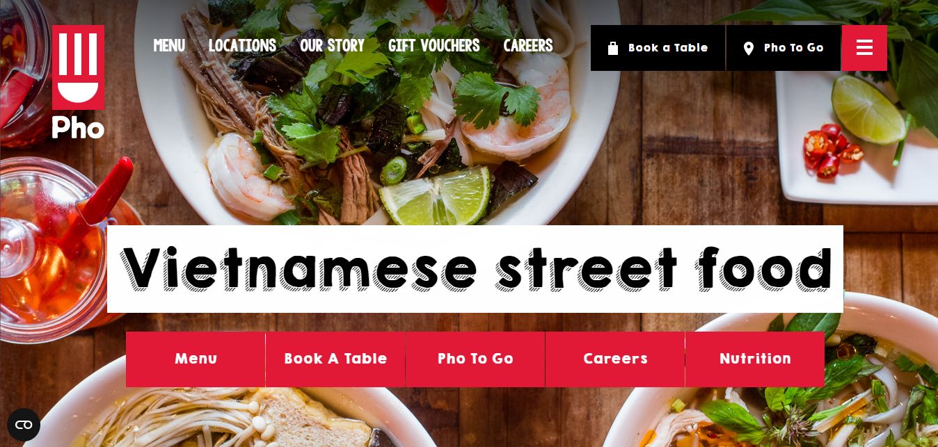 PHO - Beautiful Restaurant Website Design