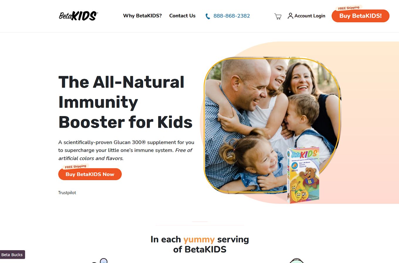 BetaKids - Storybrand Website Example