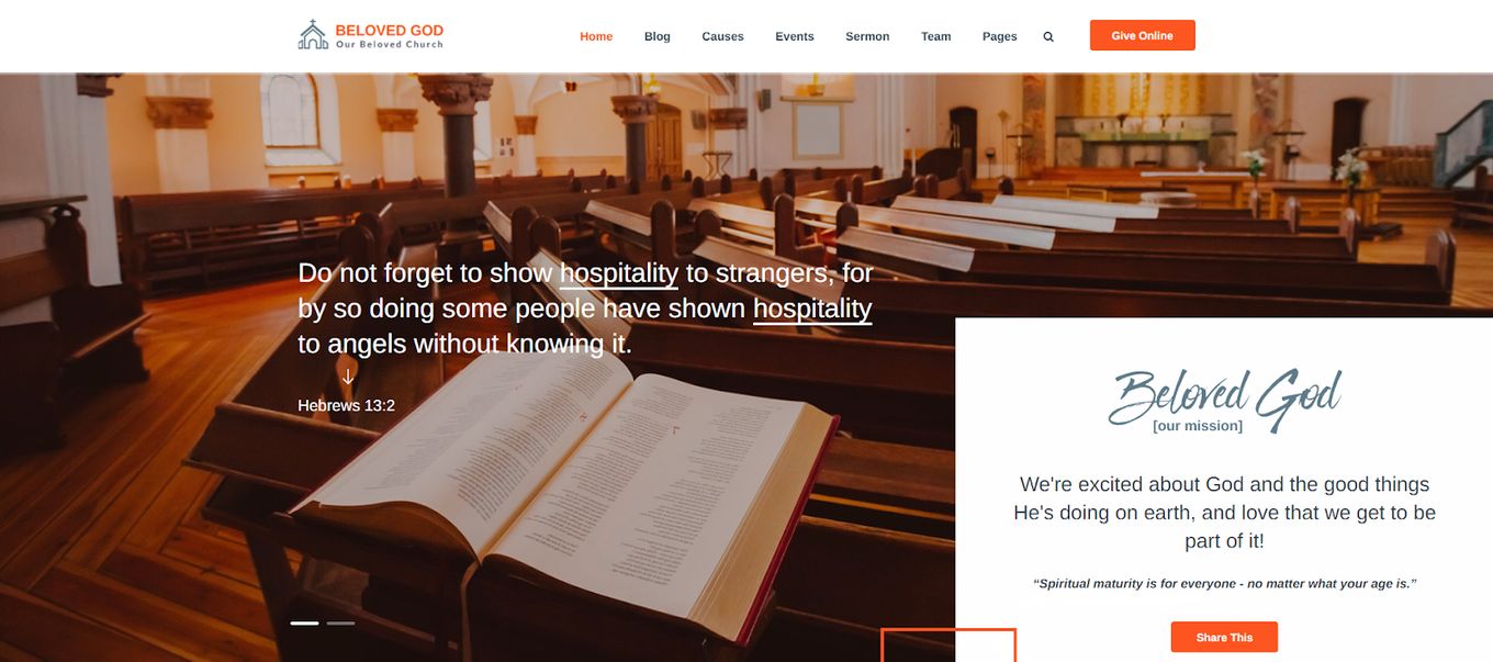 Beloved God - A Great HTML 5 Website Template For Church