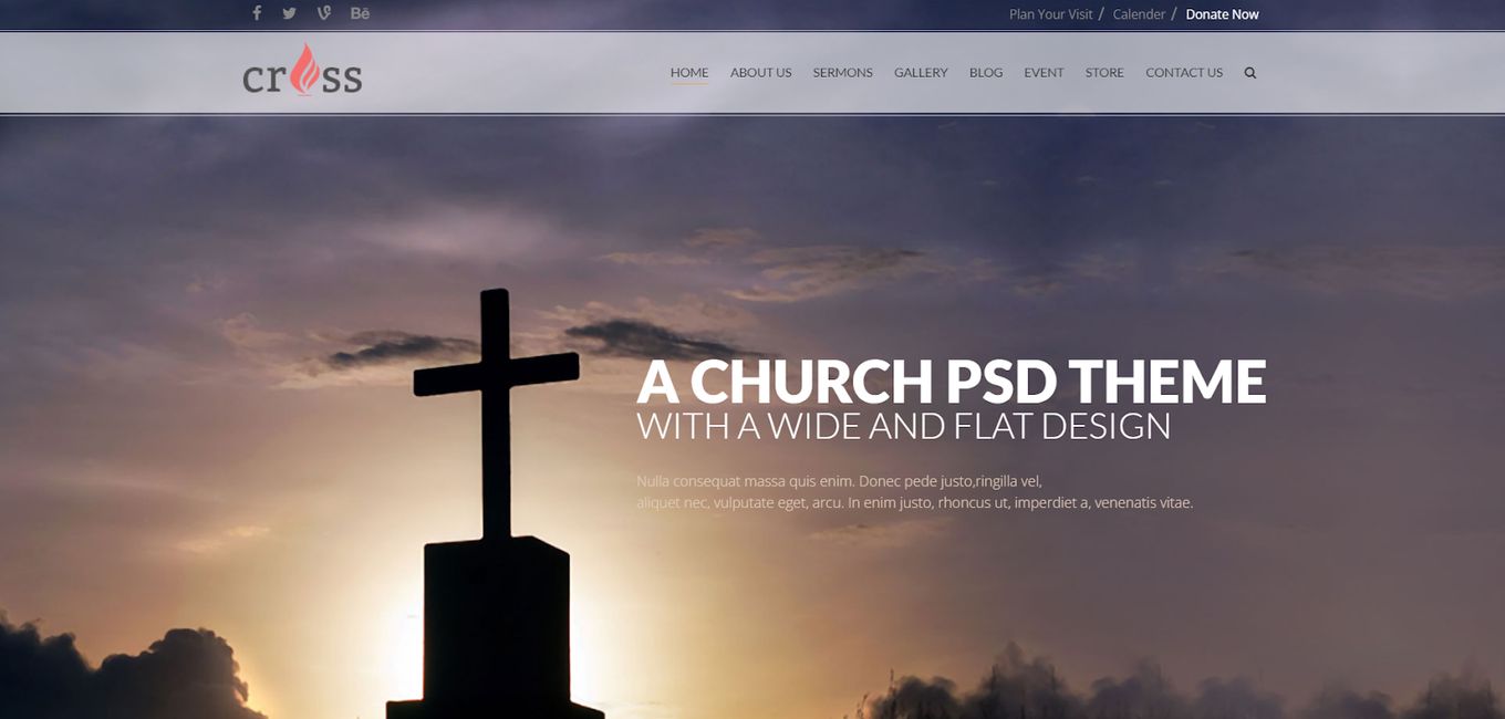 Cross Church - HTML Website Church Template