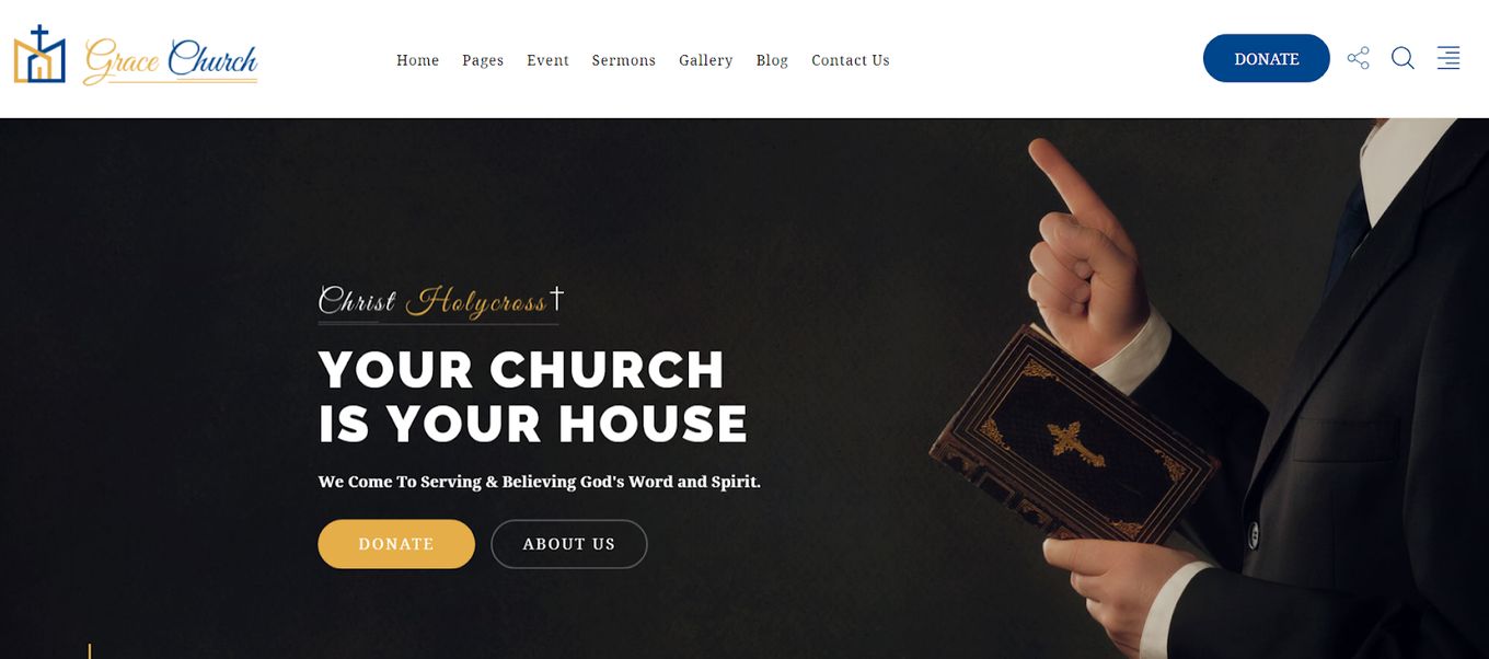 Grace Church - One Of The Best HTML Websites Template For Your Church 