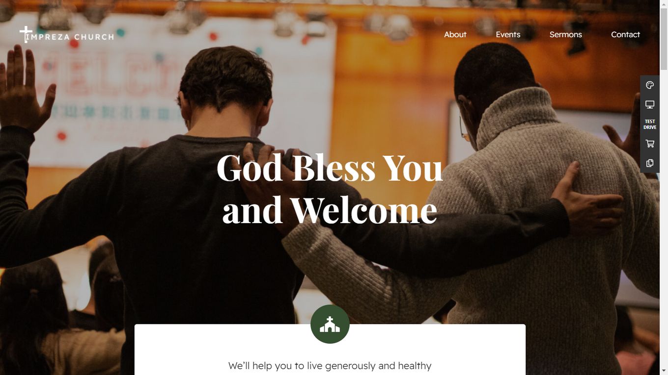 Impreza - One of the best church website templates