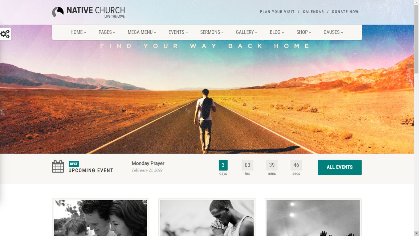 Native Church - Amazing Church Website Template