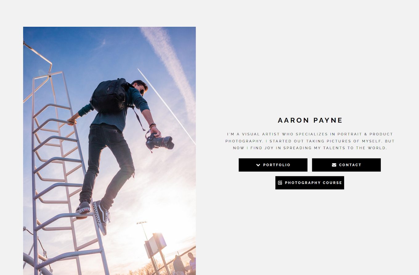 Aaron Payne - Carrd Example Of Website