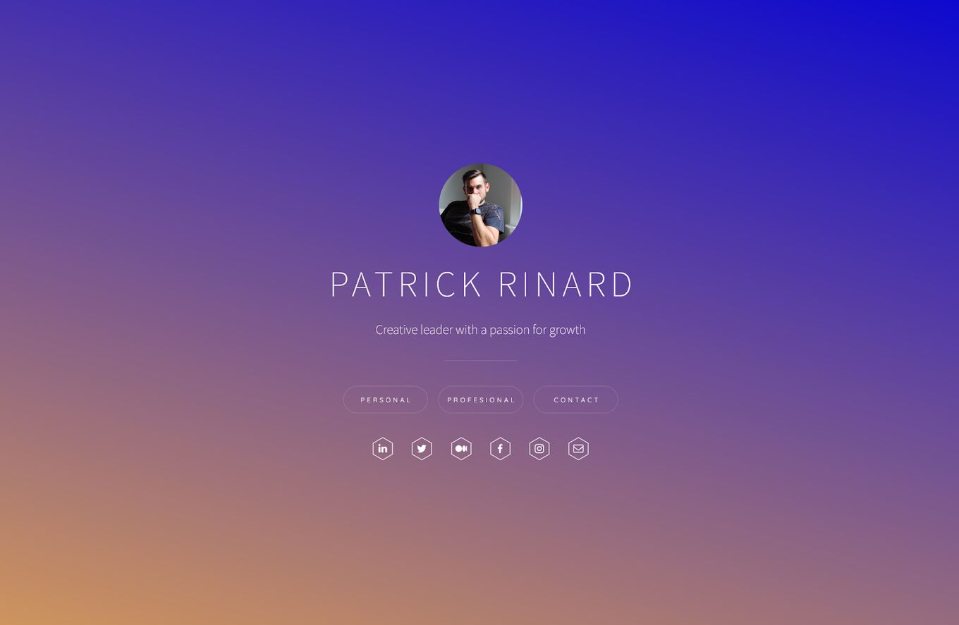 Patrick Rinard - Amazing Carrd Example