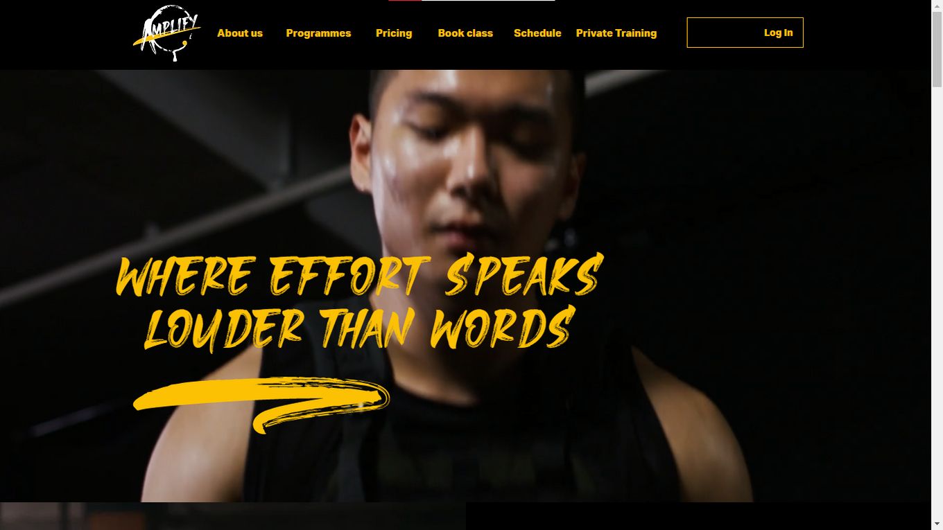Amplify - One of the best CrossFit website designs