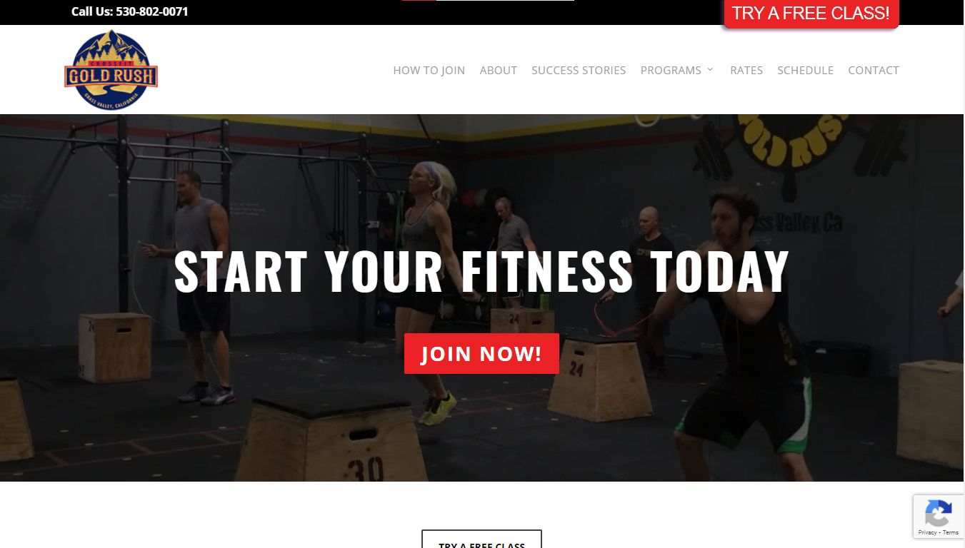 CrossFit Gold Rush - Beautiful Crossfit Website