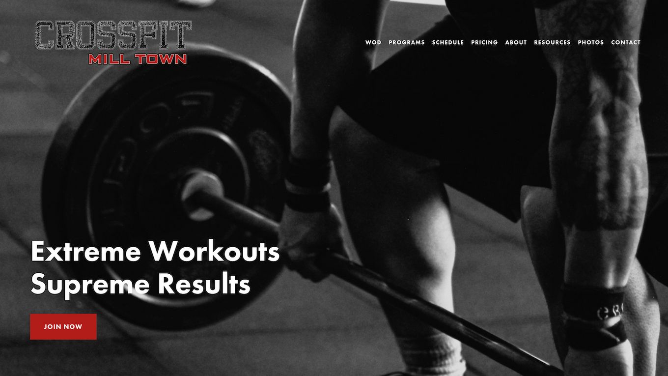 Crossfit Mill Town - A Great Website Design