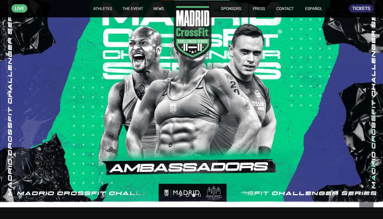 Madrid CrossFit Challenger Series - Beautiful Website Design