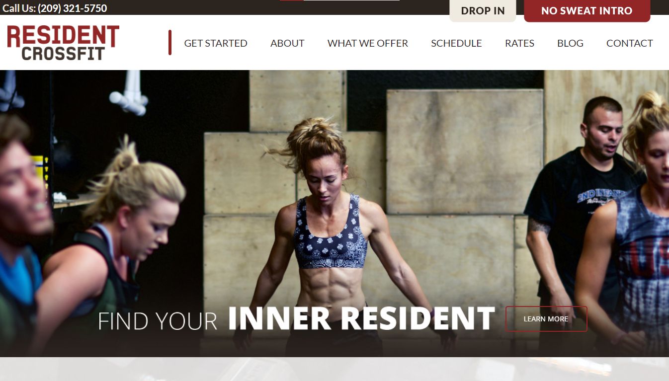 Resident CrossFit - Cool Crossfit Website Design