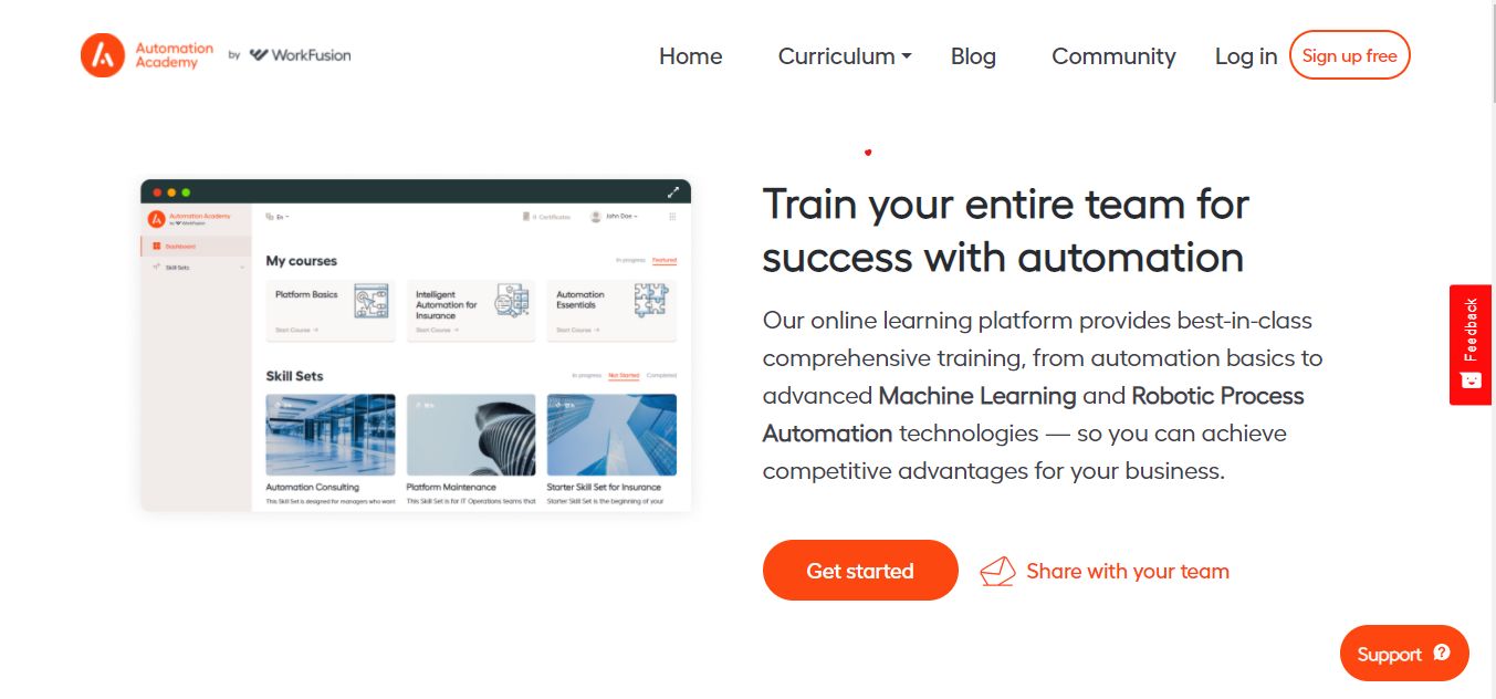 Automation Academy - Teacher Website Example