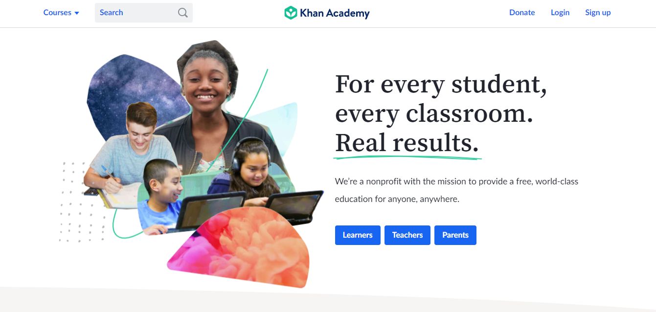 Khan Academy - Beautiful example of a teacher website